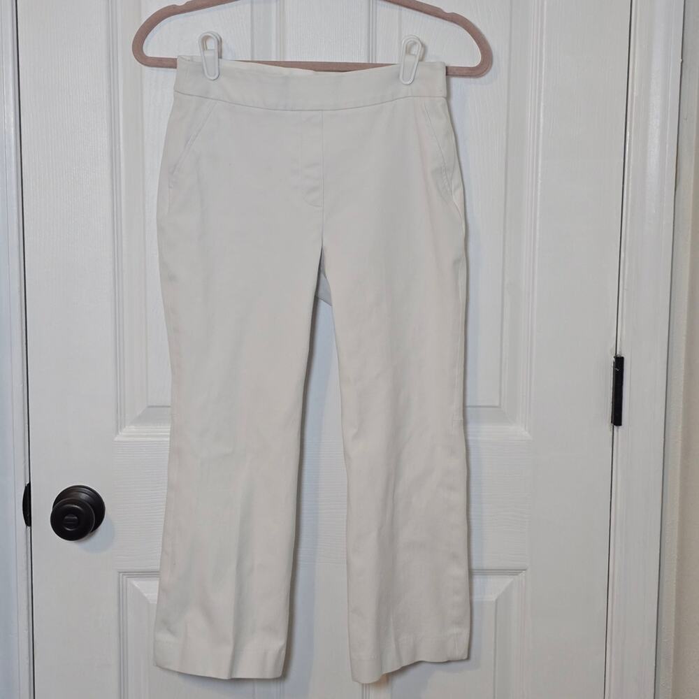 SPANX White Cropped Kick Flare Pants Women’s Ankle Length Pull-On Slim Fit S